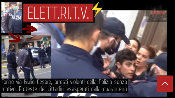 Torino_via_Giulio_Cesare_arresti_violenti_della_Polizia_senza_motivo_Proteste_dei_cittadini_esasperati _alla _quarantena_influenza_coronavirus